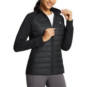 Women's Running Jacket Winter Lightweight Water Resistant Puffer Coat Fall Cold